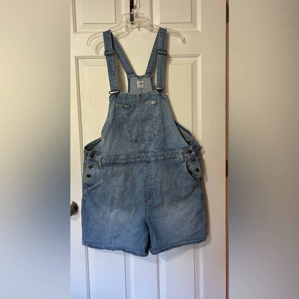 Lee Vintage Denim Overall Shortalls Womens XXL Workwear inspired Wear Pockets